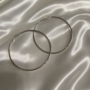 14k Gold Dipped Silver Big Hoop Earrings